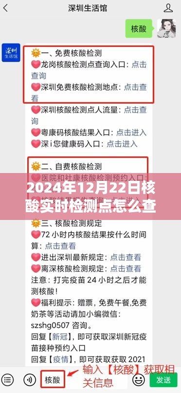 輕松科普，如何查詢2024年12月22日核酸實時檢測點位置