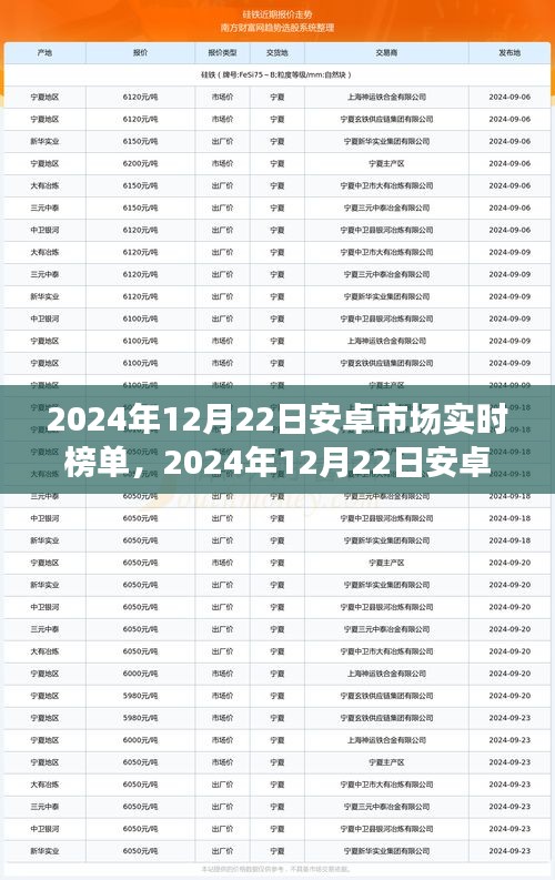 2024年12月22日安卓市場(chǎng)實(shí)時(shí)榜單，洞悉未來(lái)趨勢(shì)，引領(lǐng)開(kāi)發(fā)前沿潮流