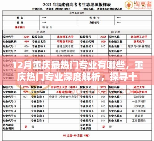 重慶十二月熱門(mén)專業(yè)深度解析，探尋最炙手可熱的行業(yè)領(lǐng)域