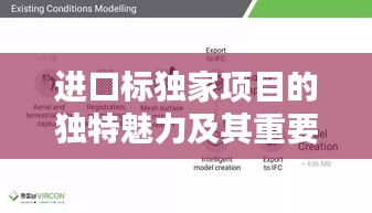 進(jìn)口標(biāo)獨(dú)家項(xiàng)目的獨(dú)特魅力及其重要性不容小覷