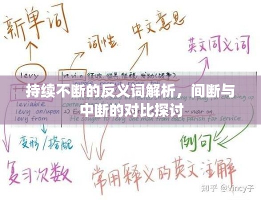 持續(xù)不斷的反義詞解析，間斷與中斷的對比探討