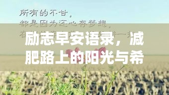 勵(lì)志早安語錄，減肥路上的陽光與希望啟航新征程